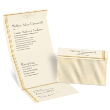 Gold seal and send wedding invitations