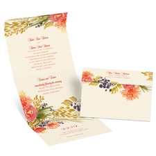 Gold seal and send wedding invitations