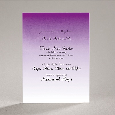Sweet Shading - Purple - Bridal Shower Invitation
