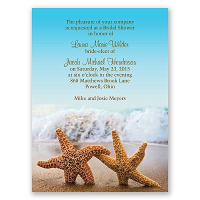 Starfish - Petite Bridal Shower Invitation