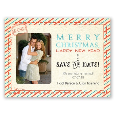 Sassy Stripes - Holiday Card Save the Date