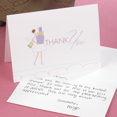 thank you note for shower host