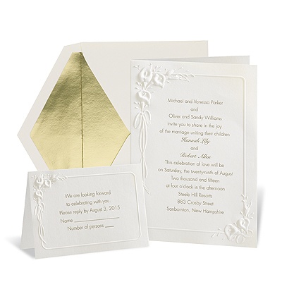 Wedding invitations calla lily design