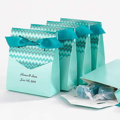 Bright Chevron Favor Boxes Teal Wedding Favor Boxes at Michaels ...