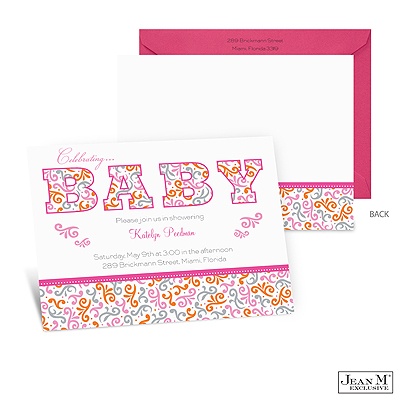 Home Â· Baby  Kids Â· Shower Invitations Â· Baby Swirls Baby Shower ...