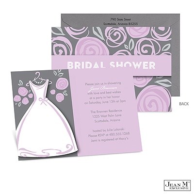 Wedding · Shower & Party Invitations · Purple Posies Bridal Shower ...