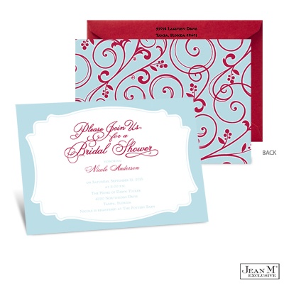 ... · Bridal Shower · Retro Flourishes Bridal Shower Invitation - Sea