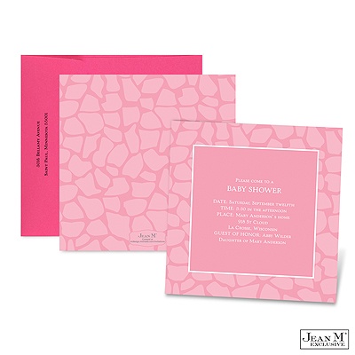 ... Occasions Â· Baby Shower Â· Wild Spots Baby Shower Invitation - Salmon