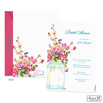 Wedding · Shower & Party Invitations · Jar of Flowers Bridal Shower ...