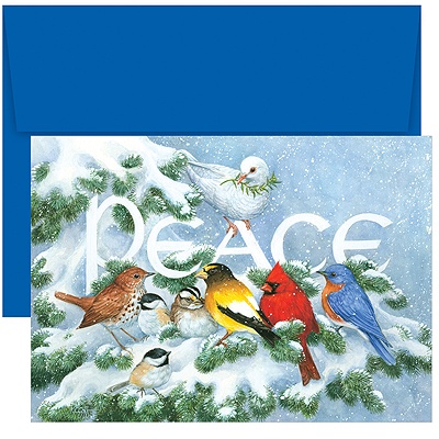 Birds on Branch Boxed Holiday Card | Fine Impressions