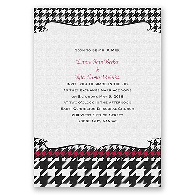 Houndstooth Wedding Invitations 4