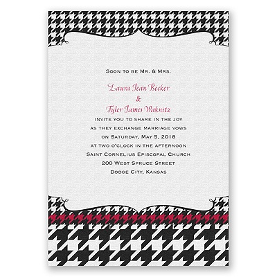 Houndstooth Wedding Invitations 4